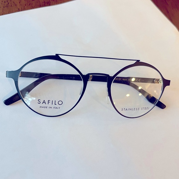 Brand New SAFILO Stainless Steel Matt Black Eyeglass Frame - Made in Italy. - Picture 8 of 8